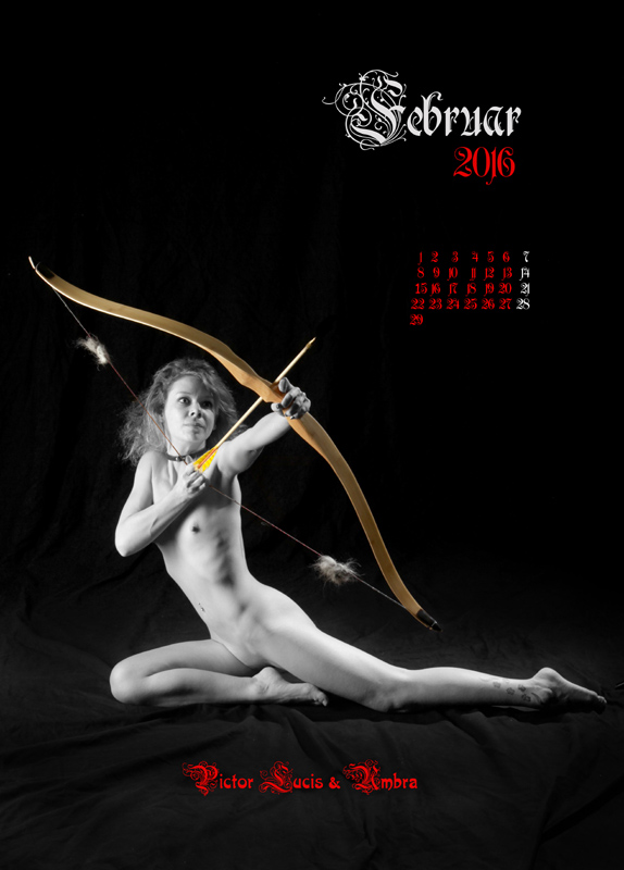 Bogen-Aktkalender-2016 | 02-2016-schlanke-nackte-recurve  | www.pictorlucis.de