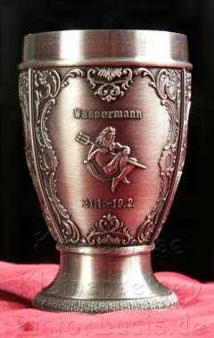 Zinnbecher Wassermann